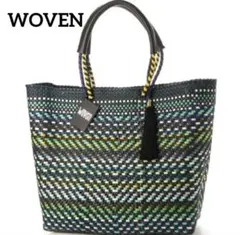 美品 woven メルカドバッグ スモールトート かごバッグ チャーム