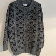 GANGWEI ハート柄 ニットカーディガン