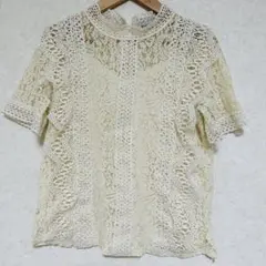 Futier Land アイボリー レース 半袖トップス