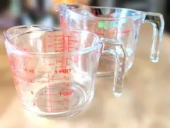 耐熱ガラス　計量カップ　５００ｍｌ&１ｌ　２個セットのサムネイル