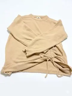 リボンが可愛い♡earth music & ecology ベージュニット