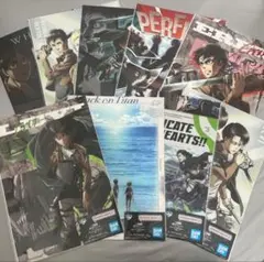 一番くじ　進撃の巨人　F賞　クリアポスター 全9種　コンプリート