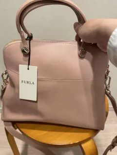 FURLA ピンク ハンドバッグ ショルダーストラップ付き