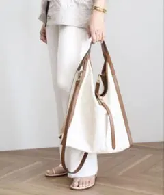 未使用　オルセット キャンバスレザーバッグのサムネイル