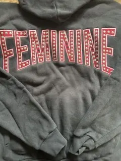 GYDA FEMININE スタッズ パーカー ブラックのサムネイル