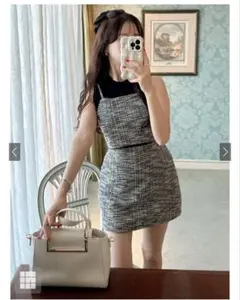 ツイードセットアップ（ブラックとホワイト）