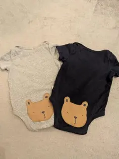 ベビーギャップ　くま　半袖ロンパース2枚セット　12-18M