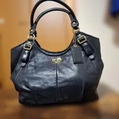 COACH ブラックレザー トートバッグ