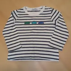 ファミリア　ストライプ Tシャツ 車刺繍　90cm