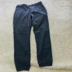 UNIQLO ユニクロ ジョガーパンツ M グレー 無地 綿他混紡 I-1194