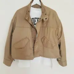 お値下げ！！　美品　B.C STOCK スタンドショートブルゾン ベージュ
