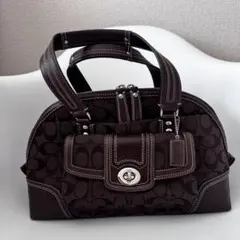 COACH ハンプトンズ ペブルドレザー キャリーオール ハンドバッグ