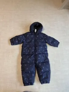 恐竜柄ネイビー ベビーアウター 80-90cm