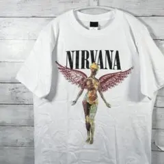 Nirvana ニルヴァーナ バンドTシャツ インユーテロ　ロックTシャツ L白