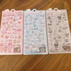 ボンボンドロップシール ももいろ みずいろ しろくろ 3点セット 正規品