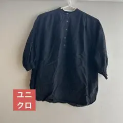 ユニクロ　黒チュニック 五分袖