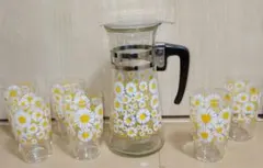 アデリアレトロ　正規品　裏刻印有り　ピッチャー　冷水ポット　グラス