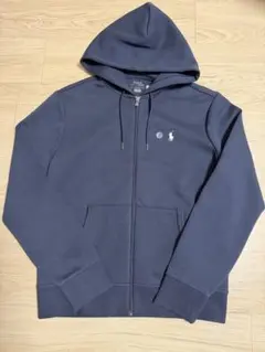 タグ付き　ラルフローレン フルジップフーディーネイビー パーカー M
