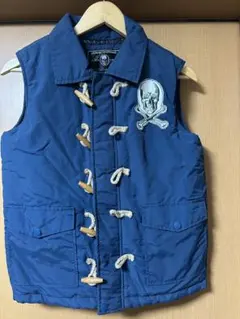 【BLACK EXPRESS】メンズベスト スカル ヴィンテージ パロディ