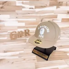 レア【ニューエラ×アベイシングエイプ】限定コラボ アーチロゴ キャップ ベージュ