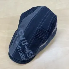 カジュアルハンチング帽 黒とグレー