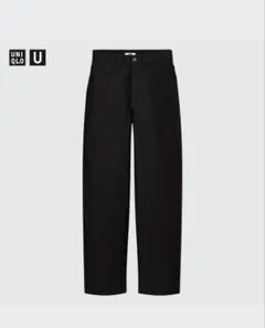 UNIQLO U ユニクロユー ラウンドジーンズ 24 ブラック ワイドパンツ