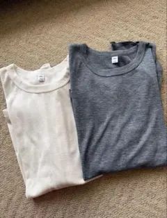 GU ソフトシアークルーネックT 2枚セット　サイズL　値下不可