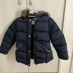 美品Zara Kids ダウンコート 8サイズ ネイビー