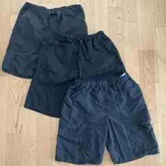 黒 ハーフパンツ 3枚セット 160