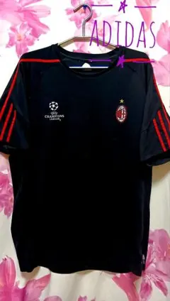 adidas ACミラン 03/04 チャンピオンズリーグ Tシャツ 万国旗タグ