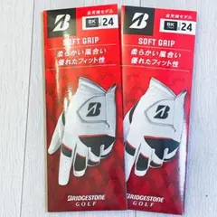 新品未使用 2枚セットブリヂストン　ゴルフ　グローブ　サイズ24左手　ブラック