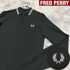 フレッドペリー ポロシャツ 長袖 ロングスリーブ 刺繍ロゴ 月桂冠 M3636