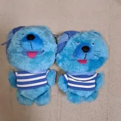 キューズモール ライトブルー 水色 ぬいぐるみ ストラップ マツムシ