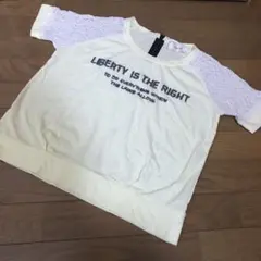 美品★ページボーイ★袖レースのカットソー★フリーサイズ