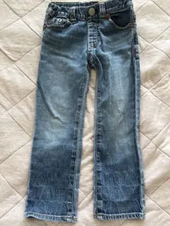 ミキハウスダブルビーデニムブルー ストレートパンツ 100cm