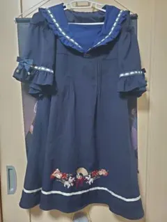 ネイビー セーラー襟 ミニワンピースのサムネイル