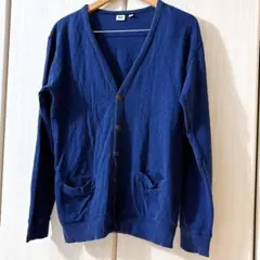 UNIQLO ユニクロ メンズカーディガン ブルー 青 メンズ(M)