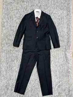 ブラック 120サイズ長ズボン、フォーマルスーツ ネクタイ付き