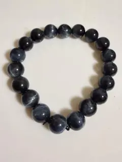 天然石】ブルータイガーアイ ブレスレット 10mm玉 ホークスアイ