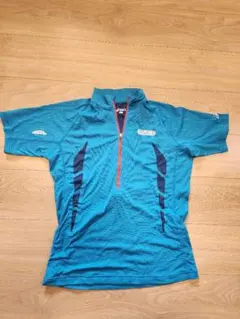 ハーフジップ 陸上用シャツ 青