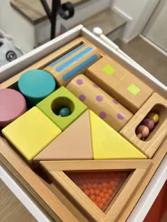 【美品】エド・インター 音いっぱいつみき 森のあそび道具 木のおもちゃ