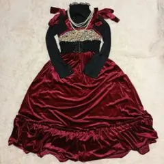 ​クティール ゴブラン柄 ベロア ワンピース クラロリ ヴィンテージ風