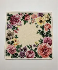 フェイラーハンカチ　フローラルクラウン　アイボリー白色　花フラワー　マーガレット