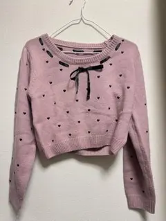 エブリン　セーター　ニット　ハート柄　evelyn