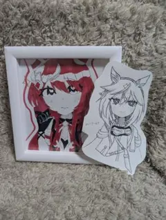 手描きイラストウマ娘ウインバリアシオンおまけステイゴールドファンアート色紙