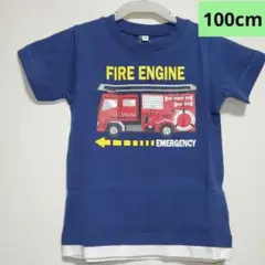新品☆100cm はたらくくるま 半袖Tシャツ 642511 ネイビー