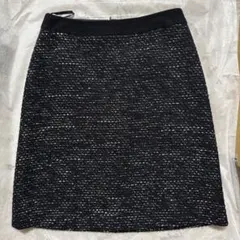 インディヴィ　ツイードスカート　黒　36サイズ