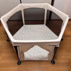 日本育児 洗えてたためる ポータブル ベビーサークル ベージュ