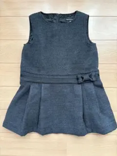 ダークグレー ノースリーブワンピース　秋冬　Be Be 100㎝