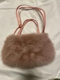 ピンクファーショルダーバッグ